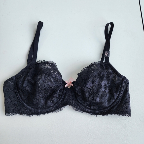 NWT Victoria's Secret Body By Victoria Unlined Demi Bra Black 34D - Picture 6 of 13